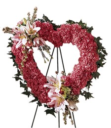Our Love Eternal Heart Funeral Wreath