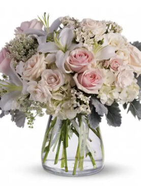 Precious Pink and Ivory Roses