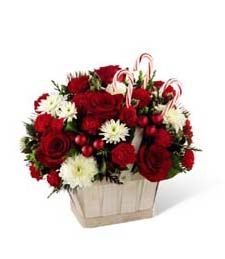 red and white basket