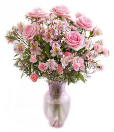 Elegant Arrangement of Pink Flowers