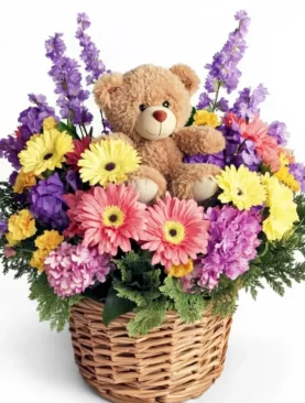 Get Well Basket & Teddy Bear