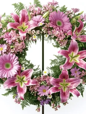 Lily and Daisy Remembrance Wreath