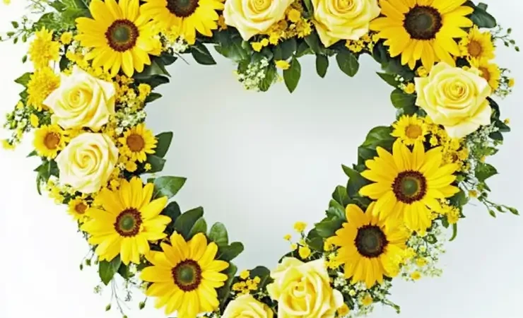 Yellow Rose Fueneral Wreath