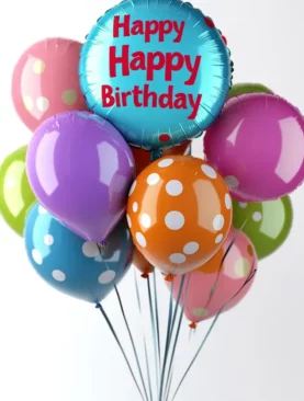 Assorted Birthday Balloons Bouquet