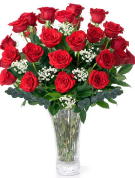2 Dozen Long Stem Red Roses