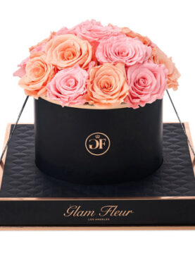 Noir Round Peach And Light Pink